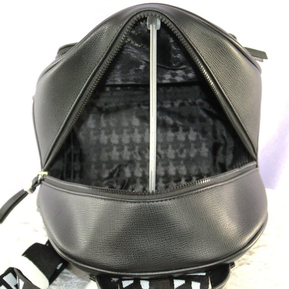 Karl Lagerfeld Paris Khloe Black Backpack Logo Straps Eiffel Tower Pins New With - Picture 6 of 11